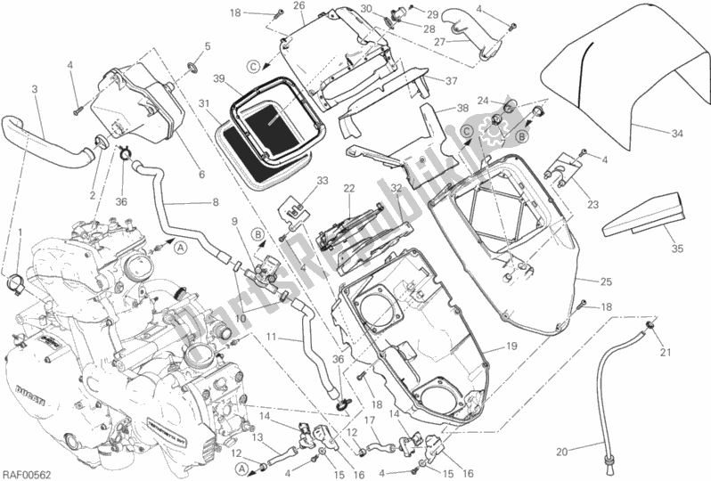 Toutes les pièces pour le Admission du Ducati Multistrada 1200 Enduro 2016